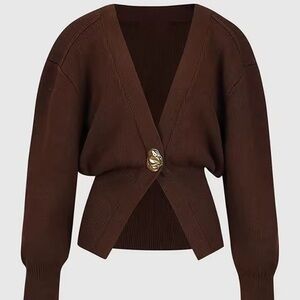 Elegant Brown Women's Sweater